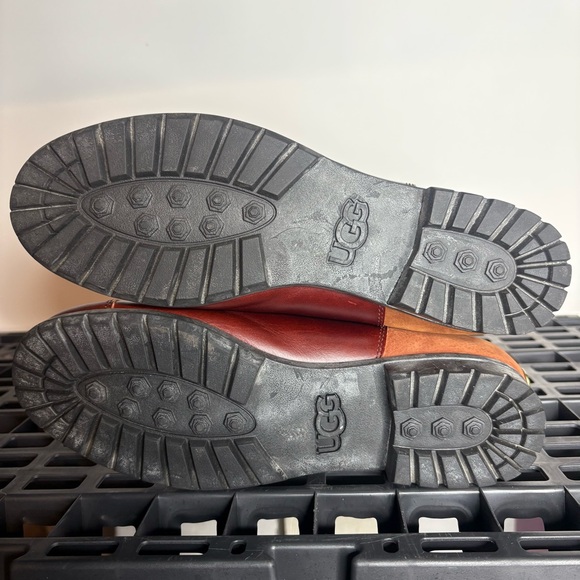 UGG Barolo Women's Brown Leather Women's Riding Boots - Picture 6 of 7